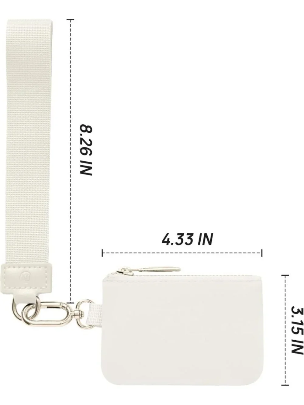 Stylish Mini Zip Around Wristlet Wallet for Women - Detachable Keychain Coin